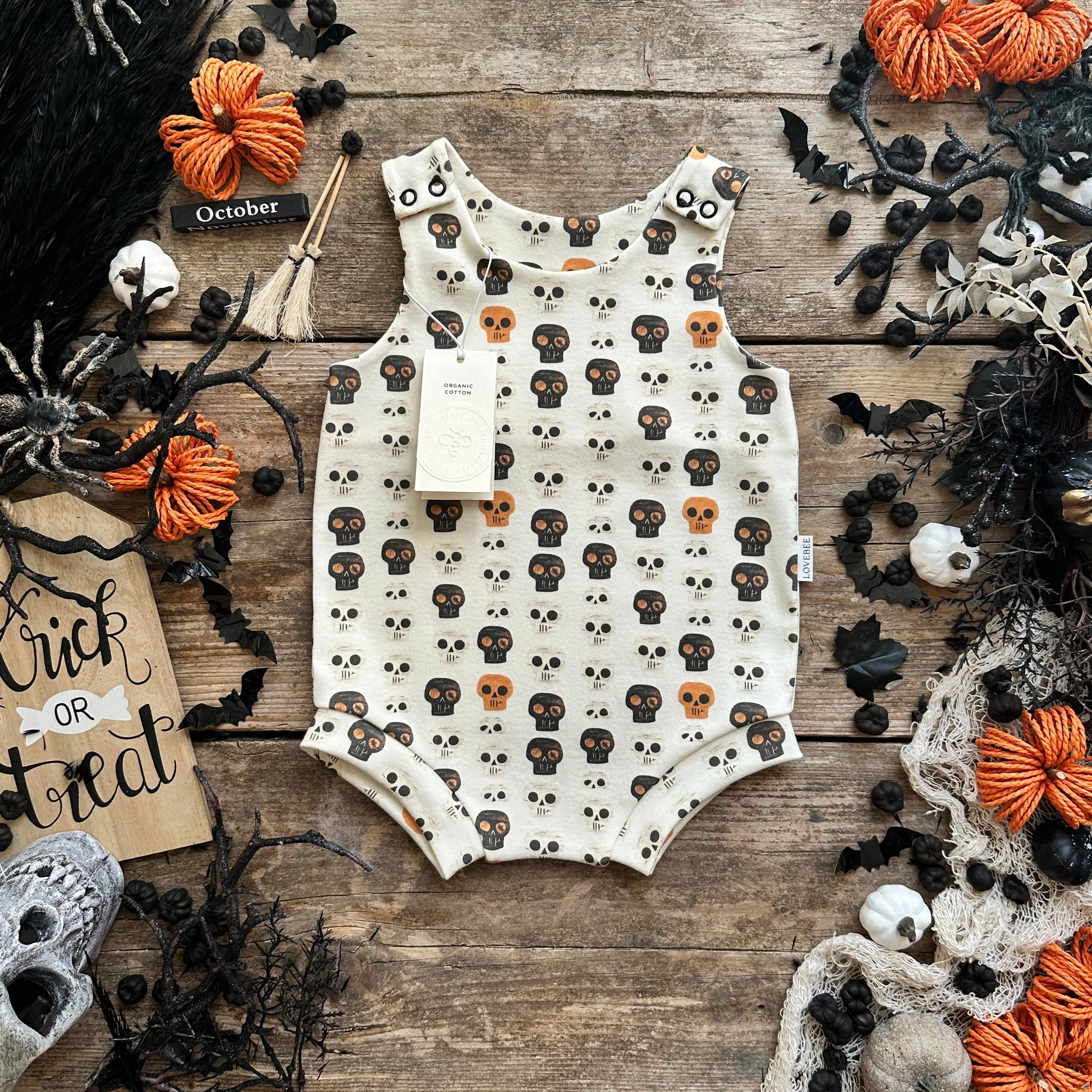 Skulls Bloomer Romper | Ready To Post