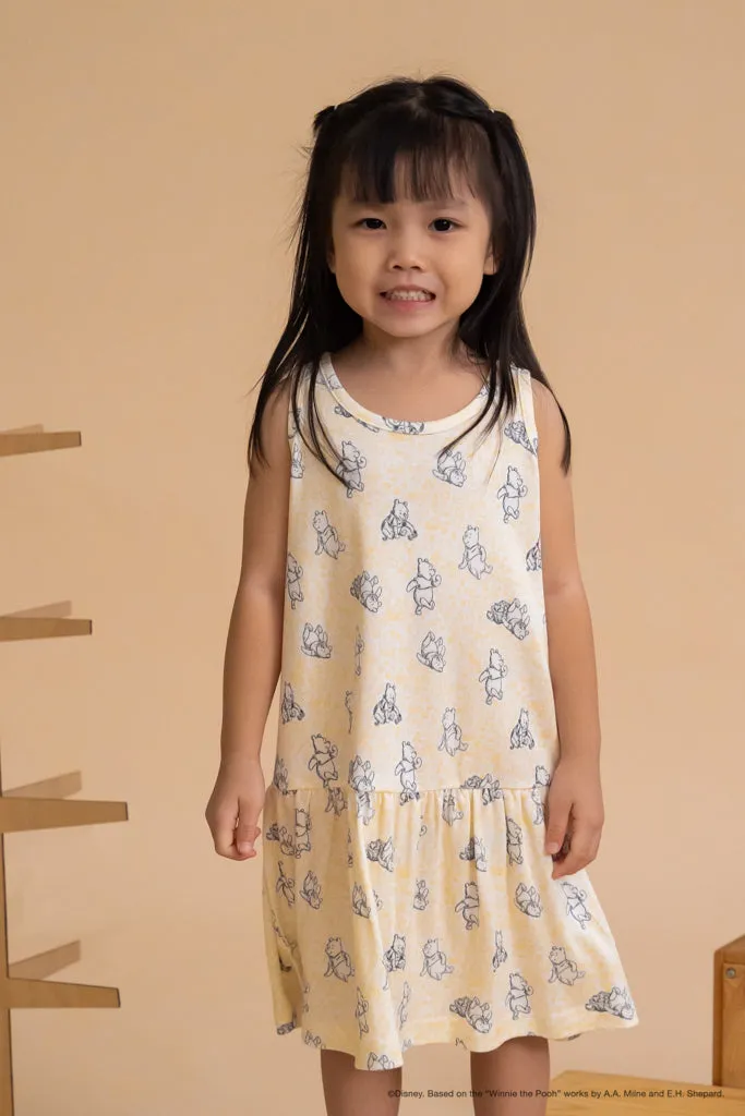 Sleeveless Dress - Yellow Hunny Pooh