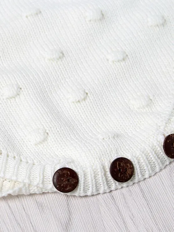 Sleeveless Knitted Wear Buttoned Baby Romper