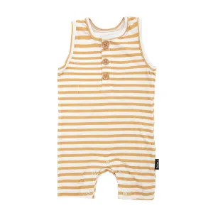 Sleeveless Shortall Romper - Sun Stripe