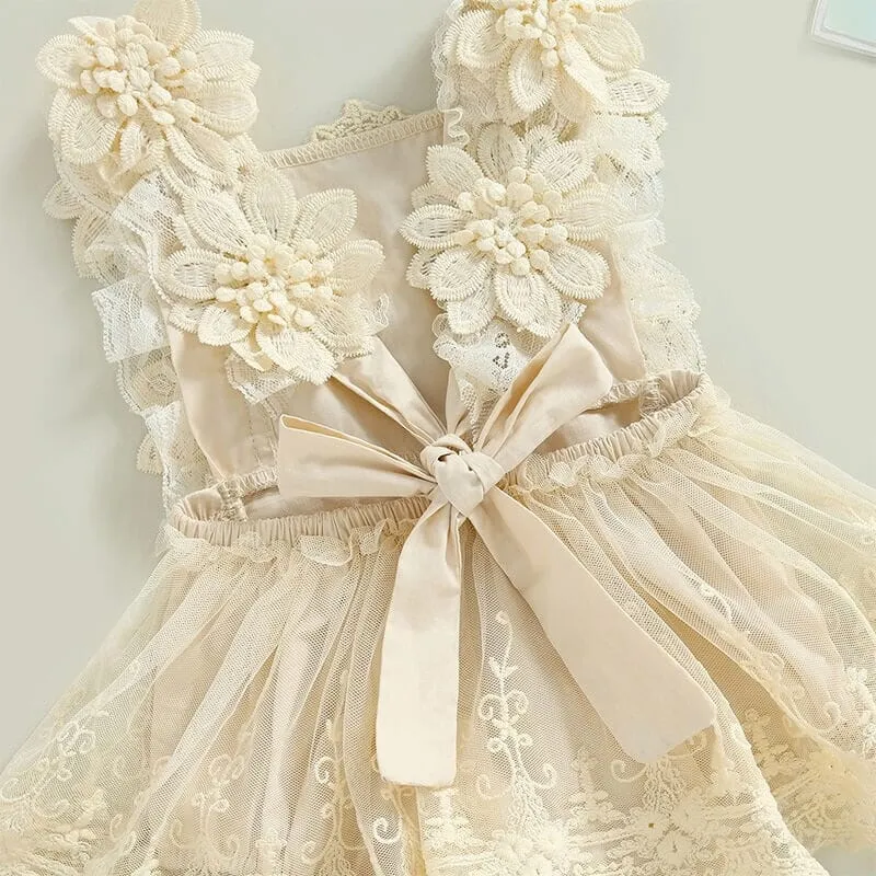 Sleeveless Vintage Lace Baby Romper