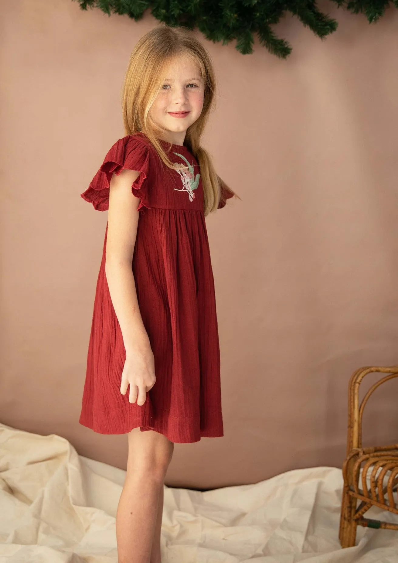 Sleigh Ride Dress - Cherry Glaze