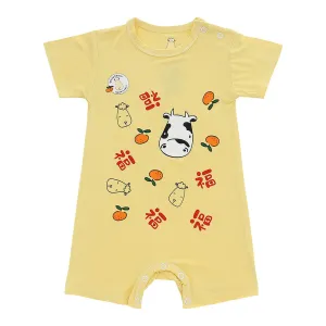 SPECIAL EDITION - Romper Short Sleeve Moo Moo New Year Yellow