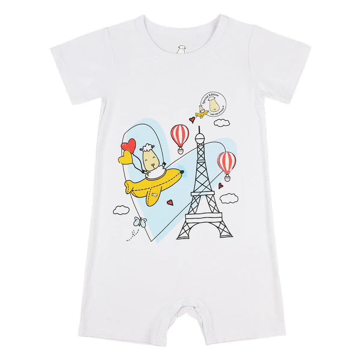 SPECIAL EDITION - Romper Short Sleeve Paris White