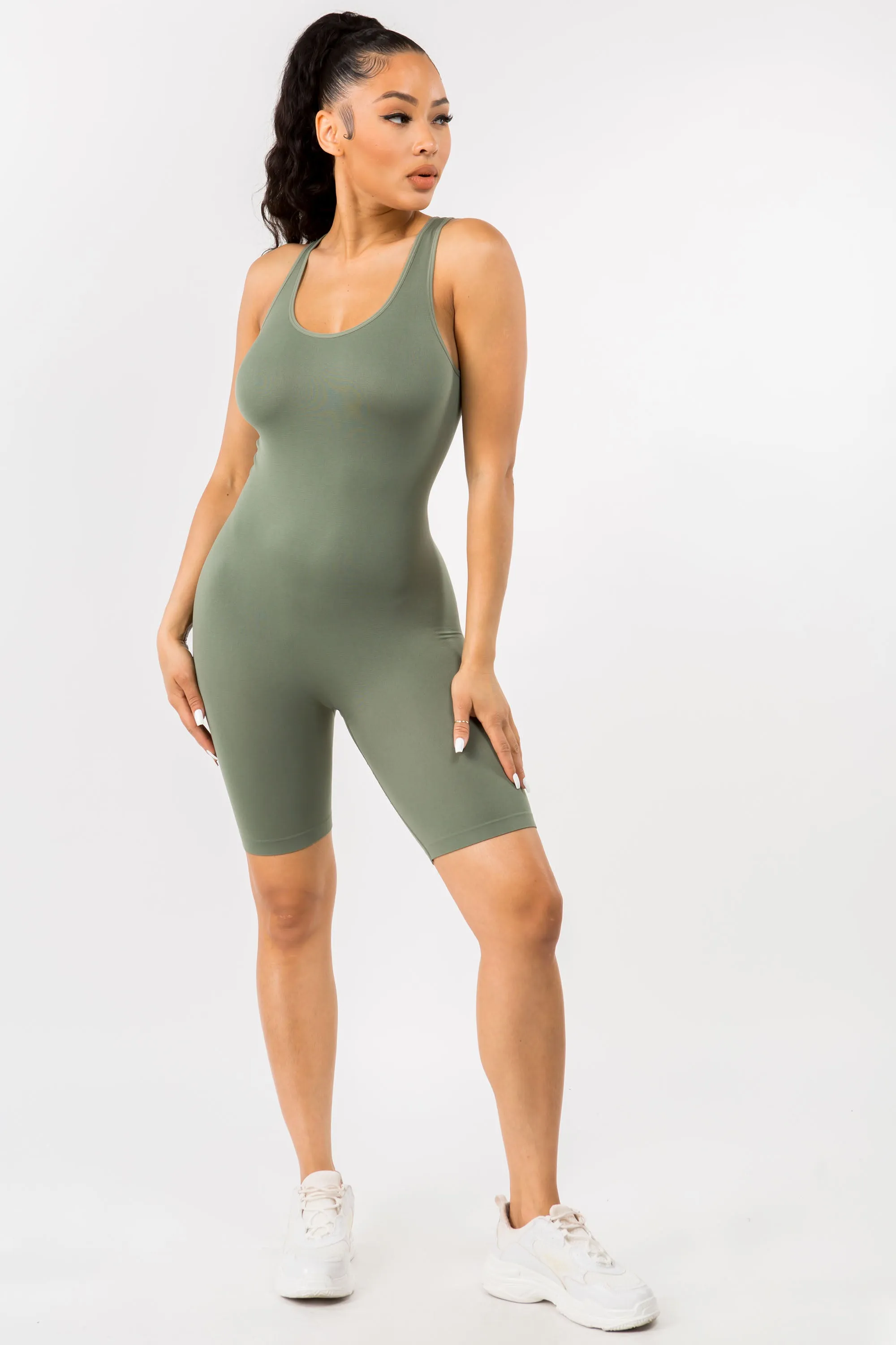 Sporty Babe Seamless Biker Shorts Romper