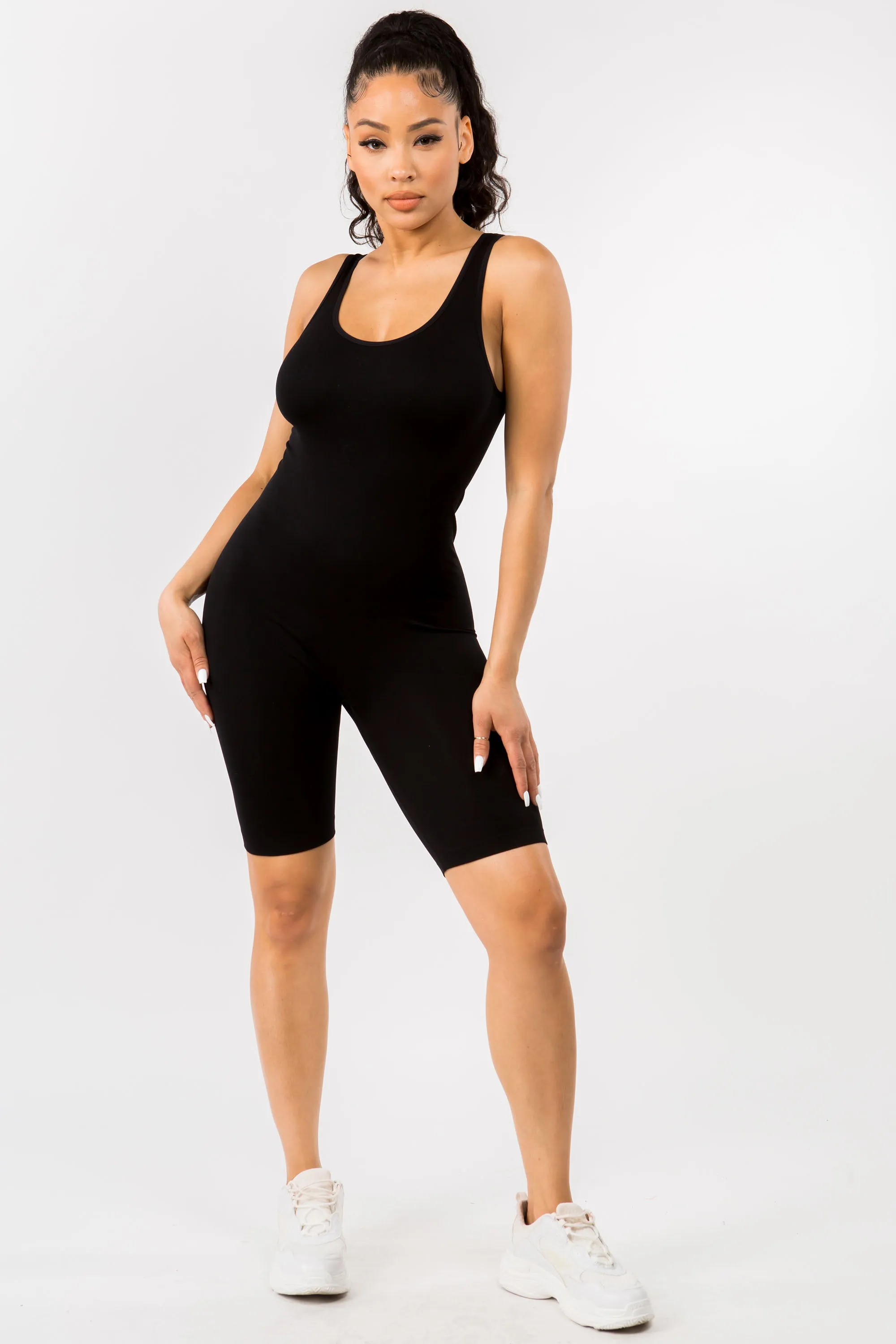 Sporty Babe Seamless Biker Shorts Romper