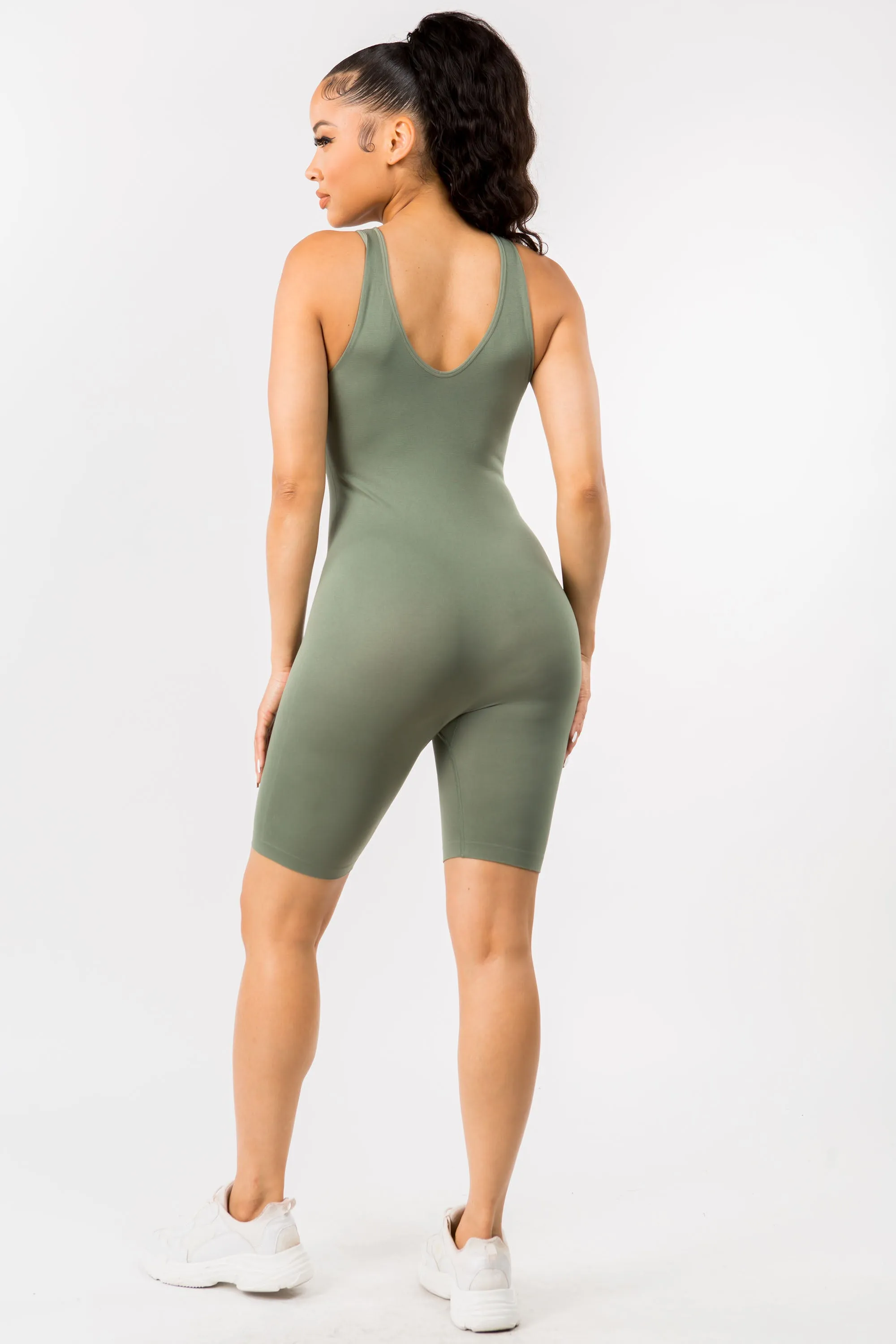 Sporty Babe Seamless Biker Shorts Romper