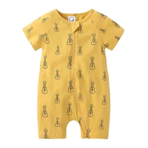 Spring Baby Romper Unisex Geometric Infant Pajamas