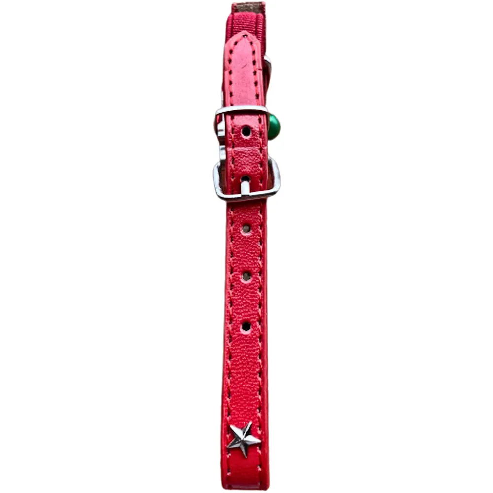 Star Cat Collar - Red Adjustable Comfortable Durable Pet Accessory