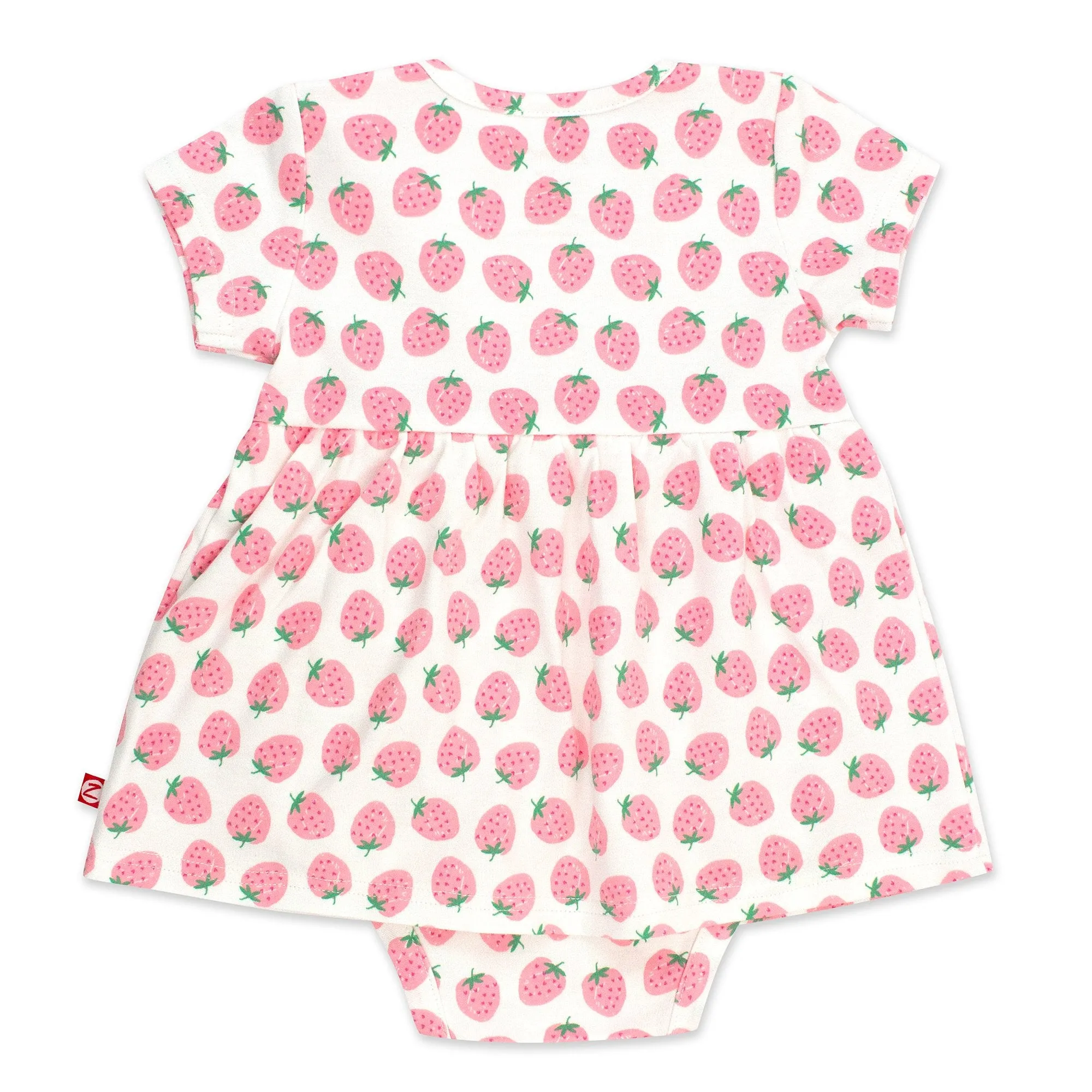 Strawberries Organic Cotton Romper Dress