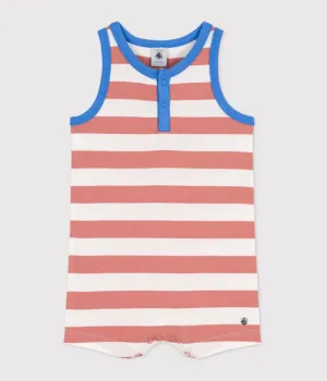 Striped Jersey Short Romper