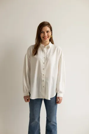 Summer Button-up Shirt White