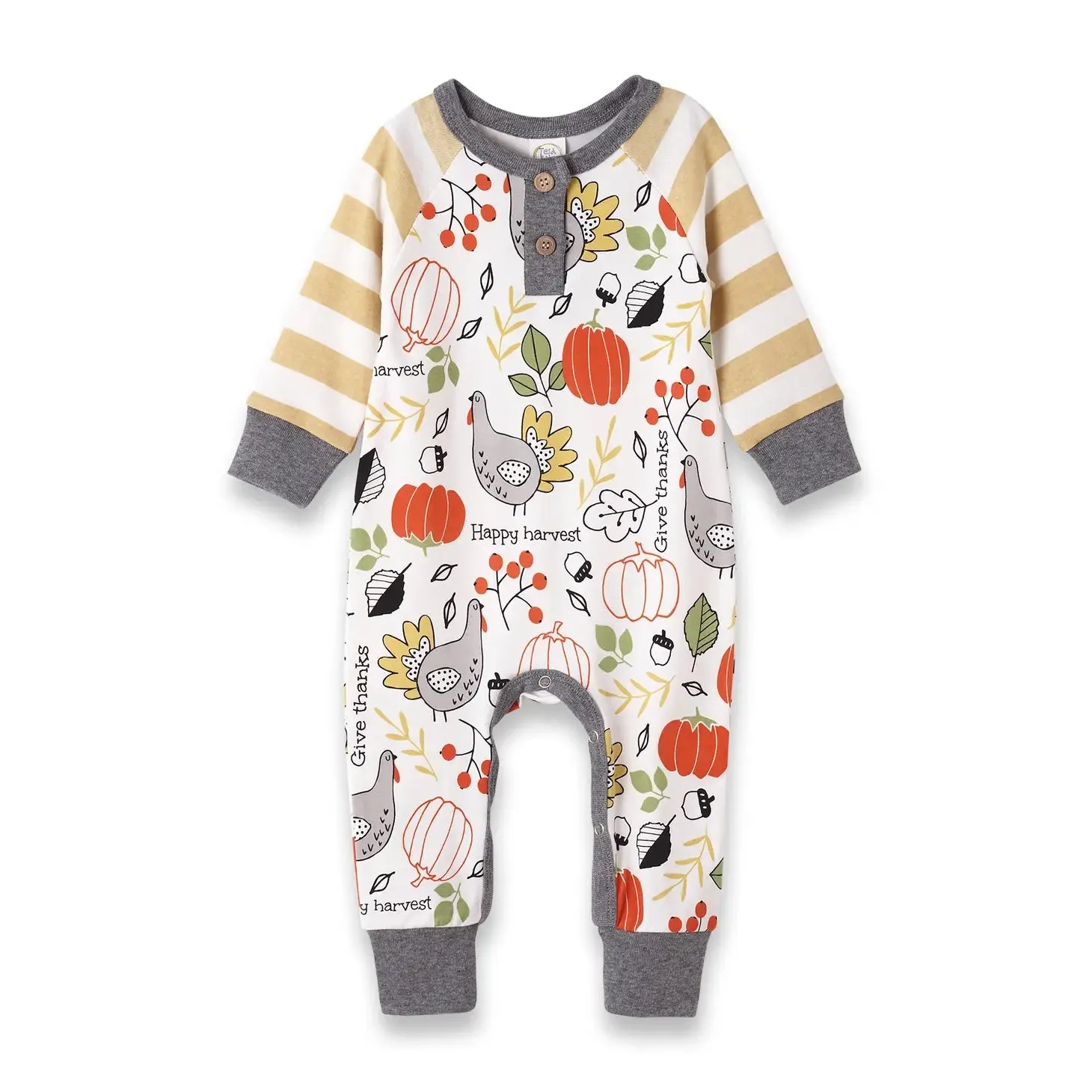 Thanksgiving Turkey Henley Romper