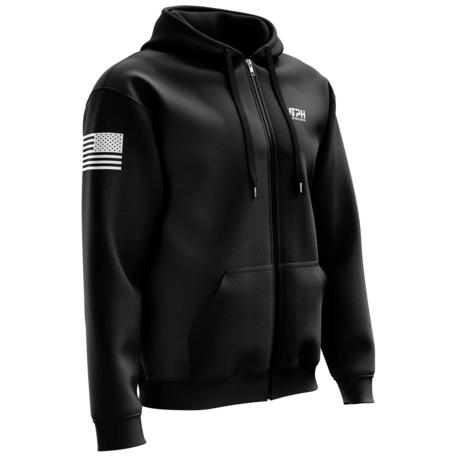 Thin Blue Line Flag Zip Up Hoodie