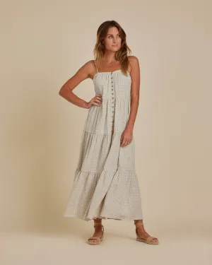 Tiered Maxi Dress | Laurel Plaid - LAST XS