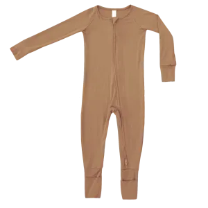 Toddler Organic Bamboo 2-Way Zipper Romper - Clay Brown (2/3T)