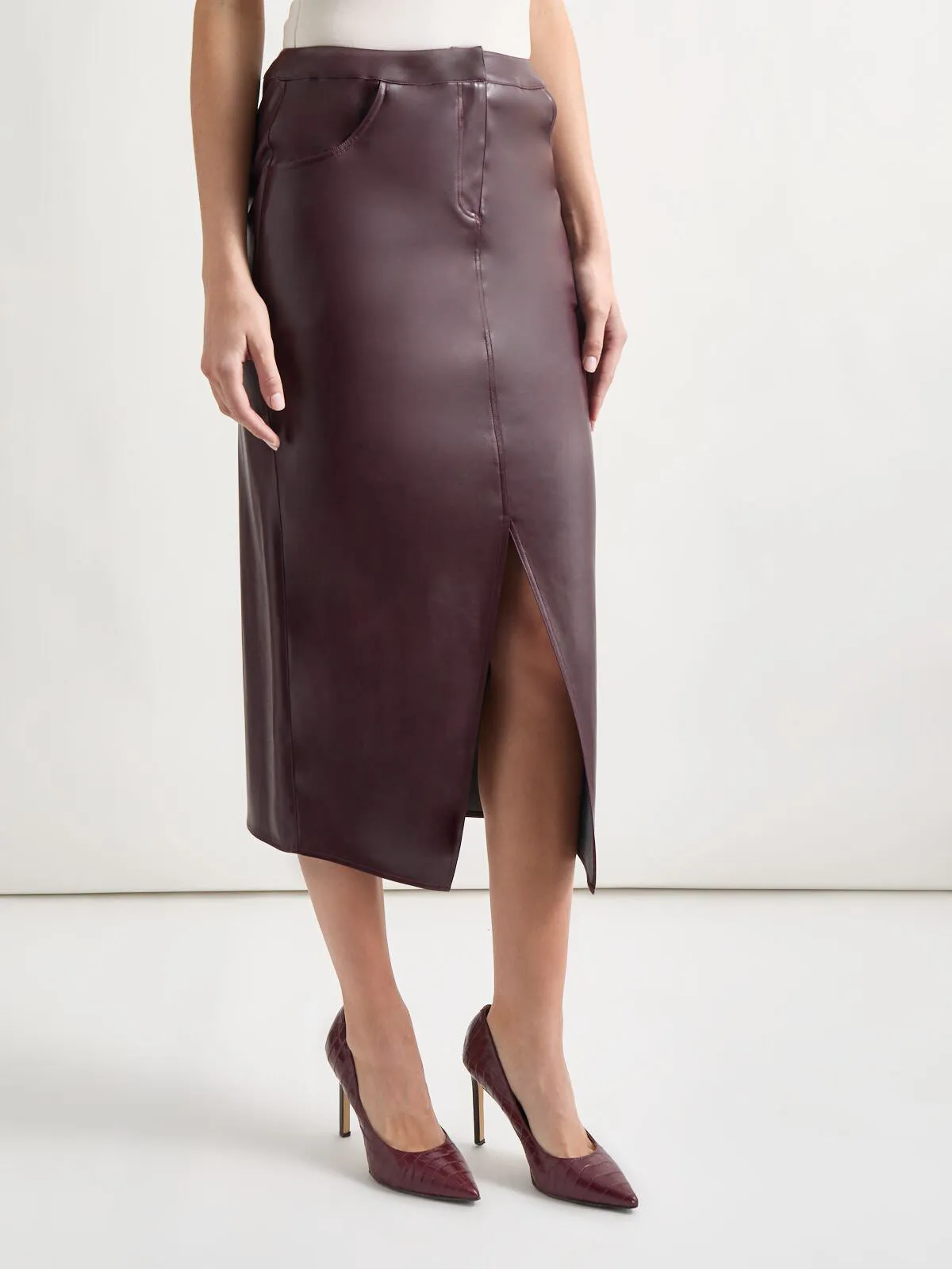 Vegan Leather Pencil Skirt