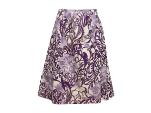 Vintage Purple & White Emilio Pucci 60s Floral Print Skirt Size S