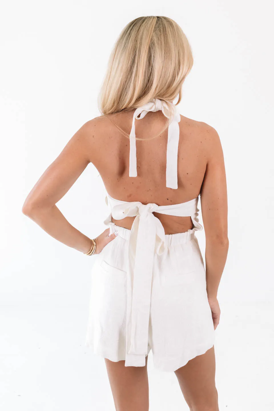 Winner Winner Romper - White