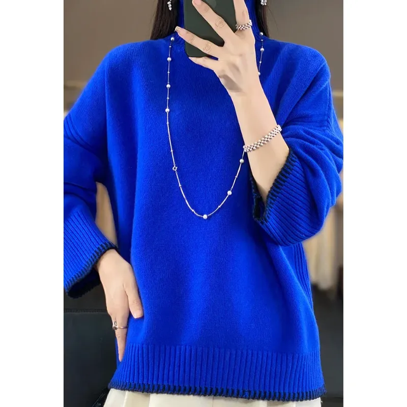 Women's Comfortable Soft Loose Knitted Jumper | Ideal for Autumn/Winter