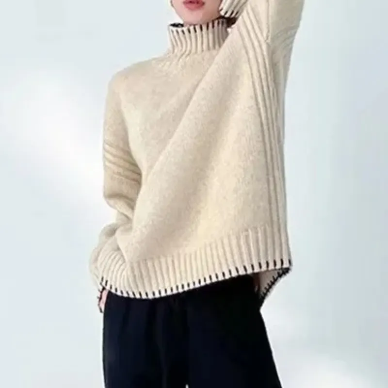 Women's Comfortable Soft Loose Knitted Jumper | Ideal for Autumn/Winter