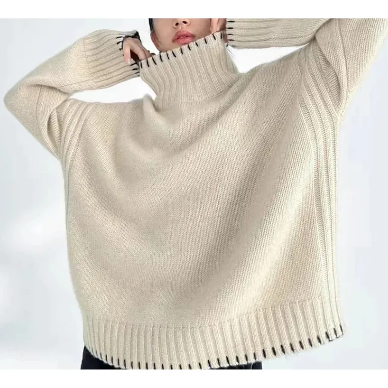 Women's Comfortable Soft Loose Knitted Jumper | Ideal for Autumn/Winter