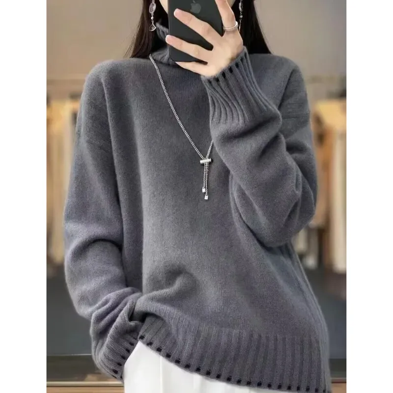 Women's Comfortable Soft Loose Knitted Jumper | Ideal for Autumn/Winter