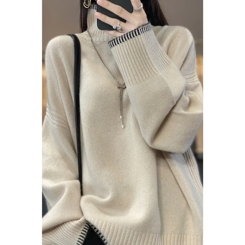 Women's Comfortable Soft Loose Knitted Jumper | Ideal for Autumn/Winter