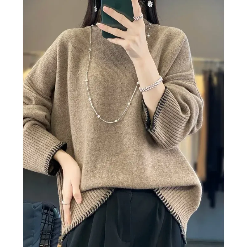 Women's Comfortable Soft Loose Knitted Jumper | Ideal for Autumn/Winter