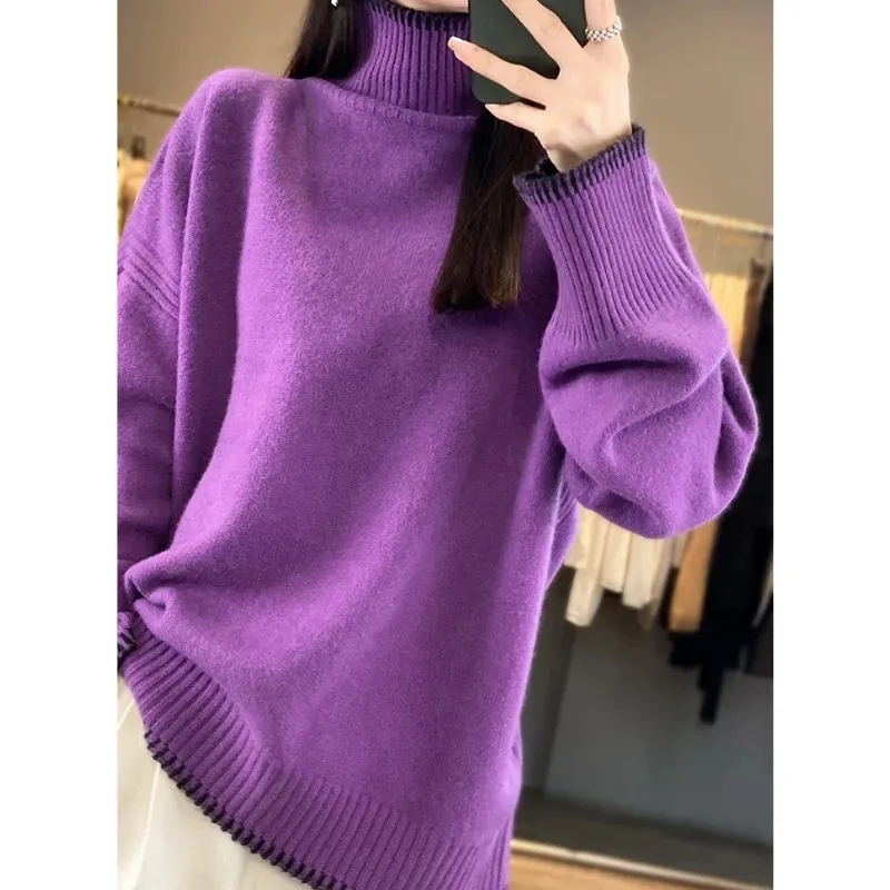 Women's Comfortable Soft Loose Knitted Jumper | Ideal for Autumn/Winter