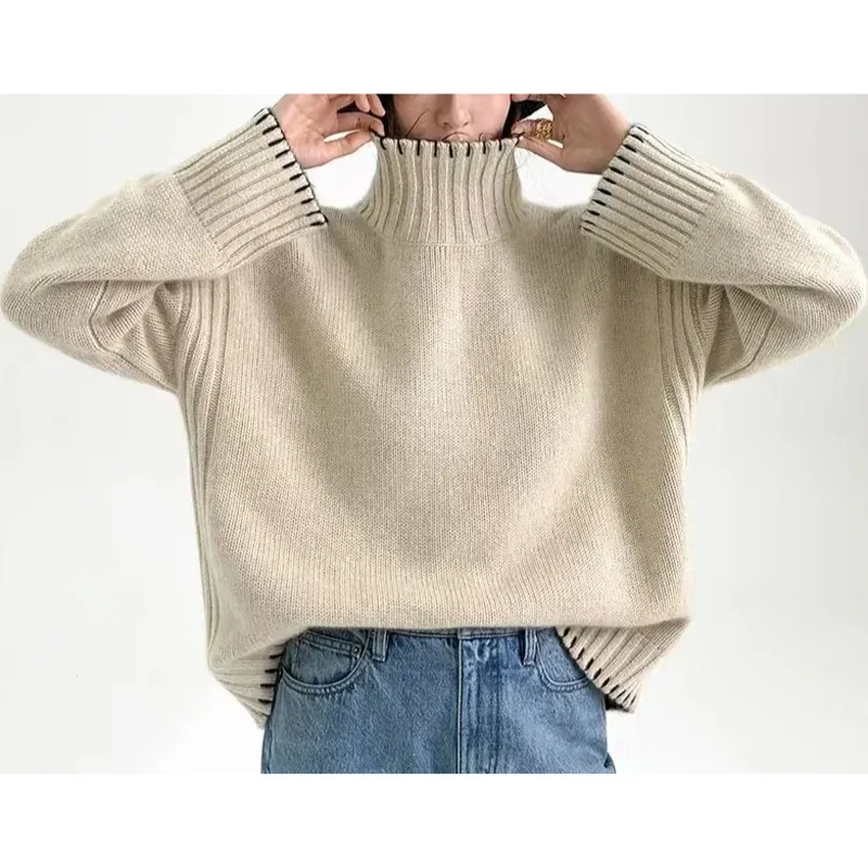 Women's Comfortable Soft Loose Knitted Jumper | Ideal for Autumn/Winter