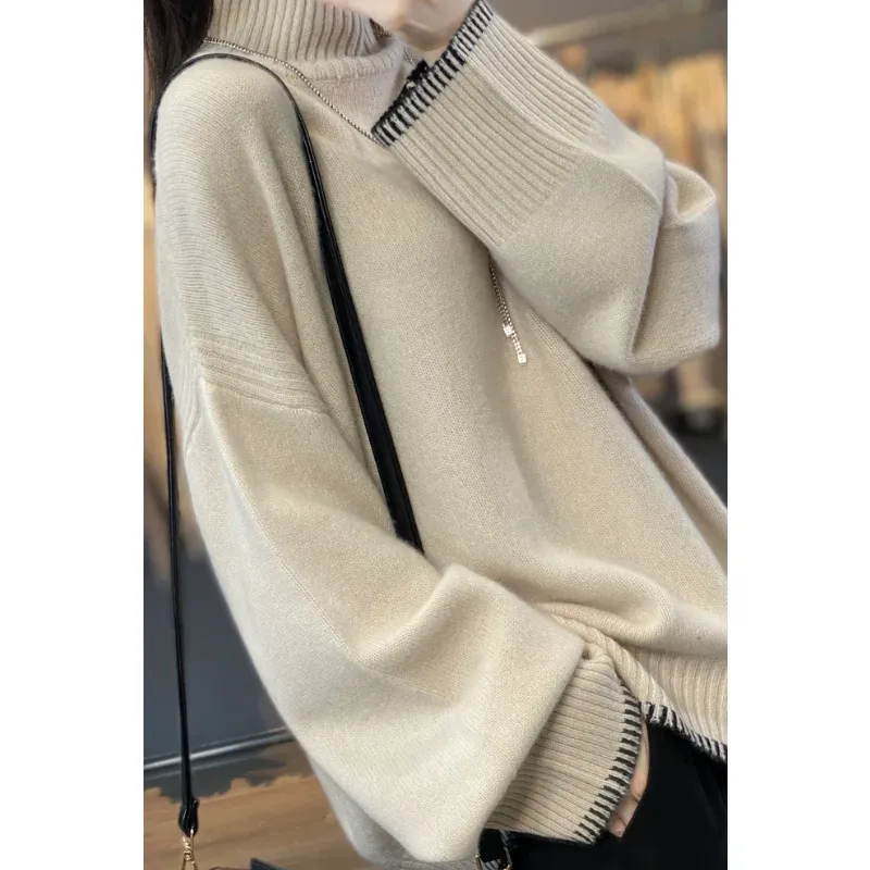 Women's Comfortable Soft Loose Knitted Jumper | Ideal for Autumn/Winter