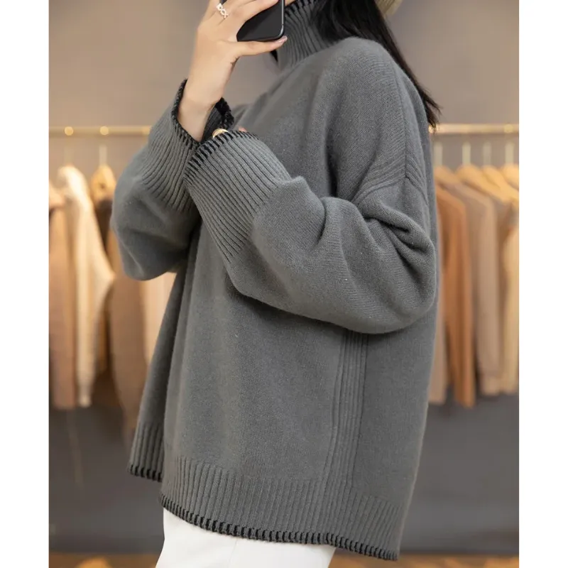 Women's Comfortable Soft Loose Knitted Jumper | Ideal for Autumn/Winter