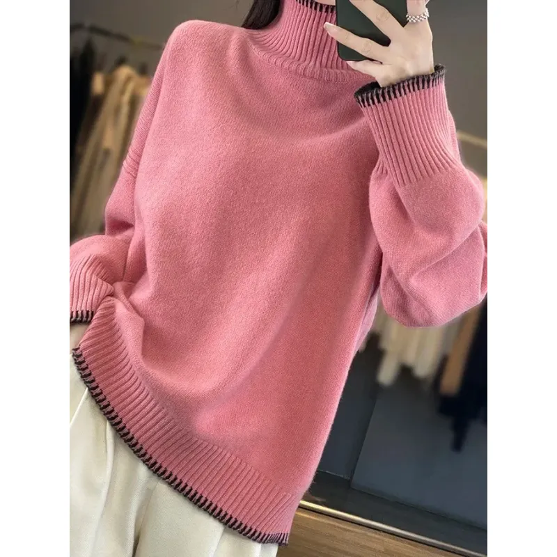 Women's Comfortable Soft Loose Knitted Jumper | Ideal for Autumn/Winter