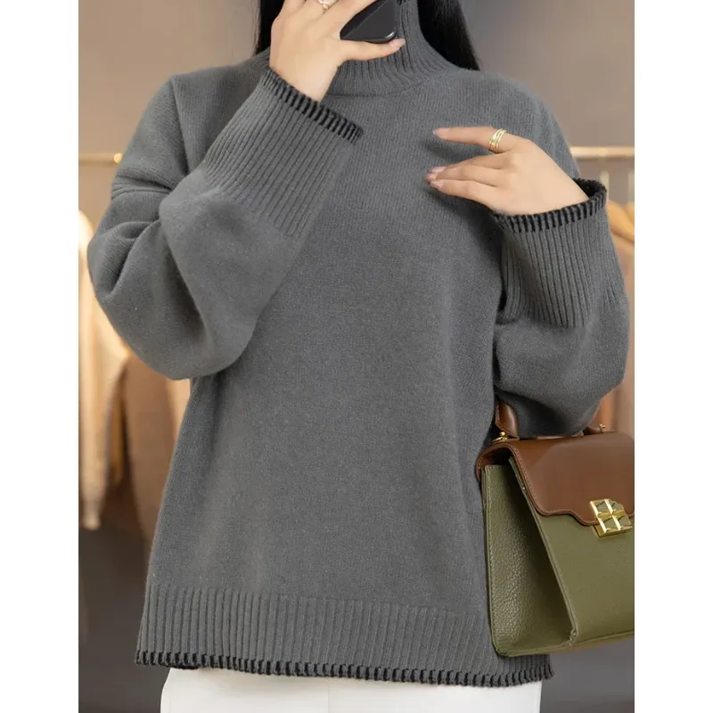 Women's Comfortable Soft Loose Knitted Jumper | Ideal for Autumn/Winter