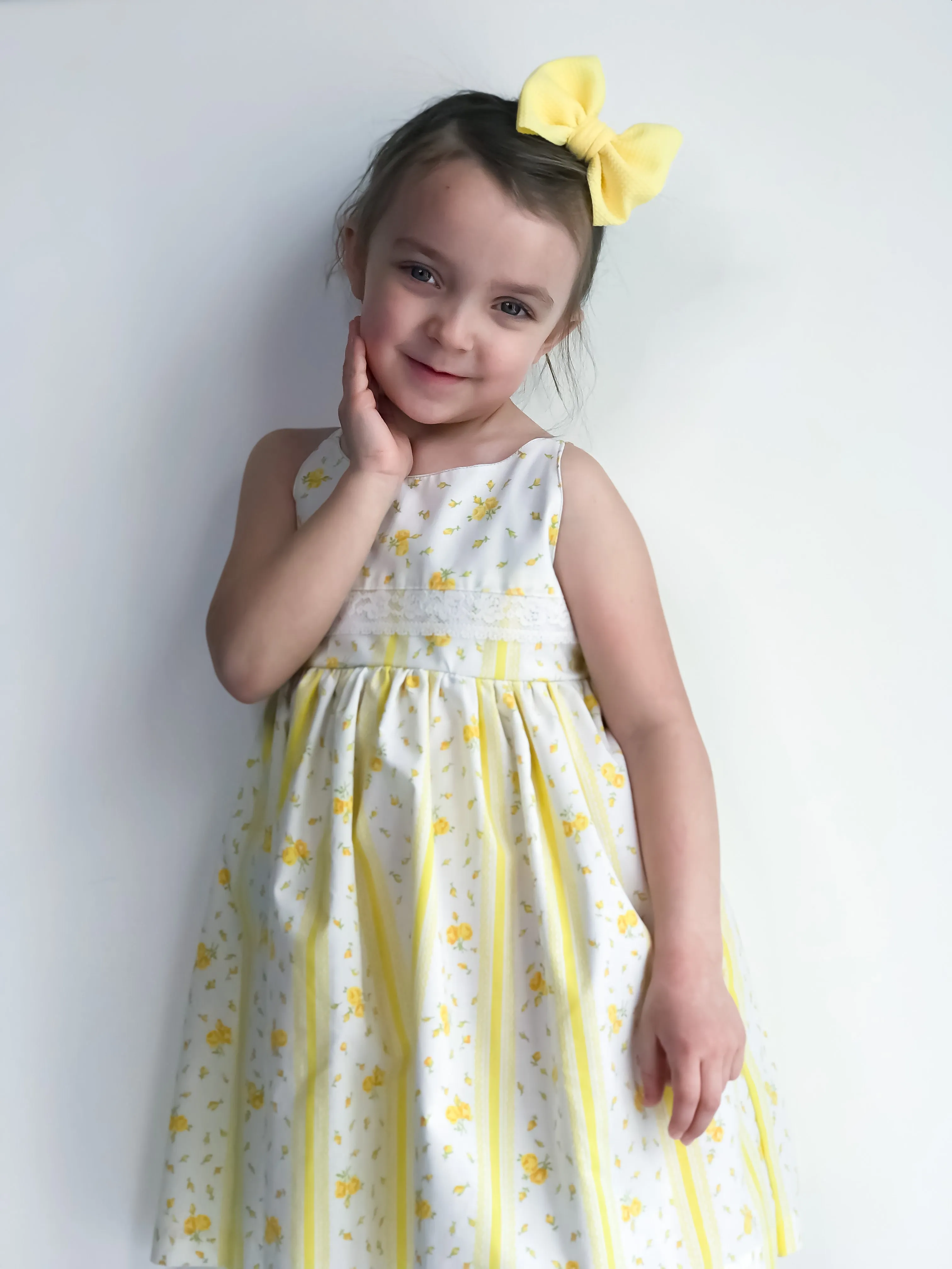 Youth Clementine Dress, Top & Romper Digital Sewing Pattern Sizes NB-12Y