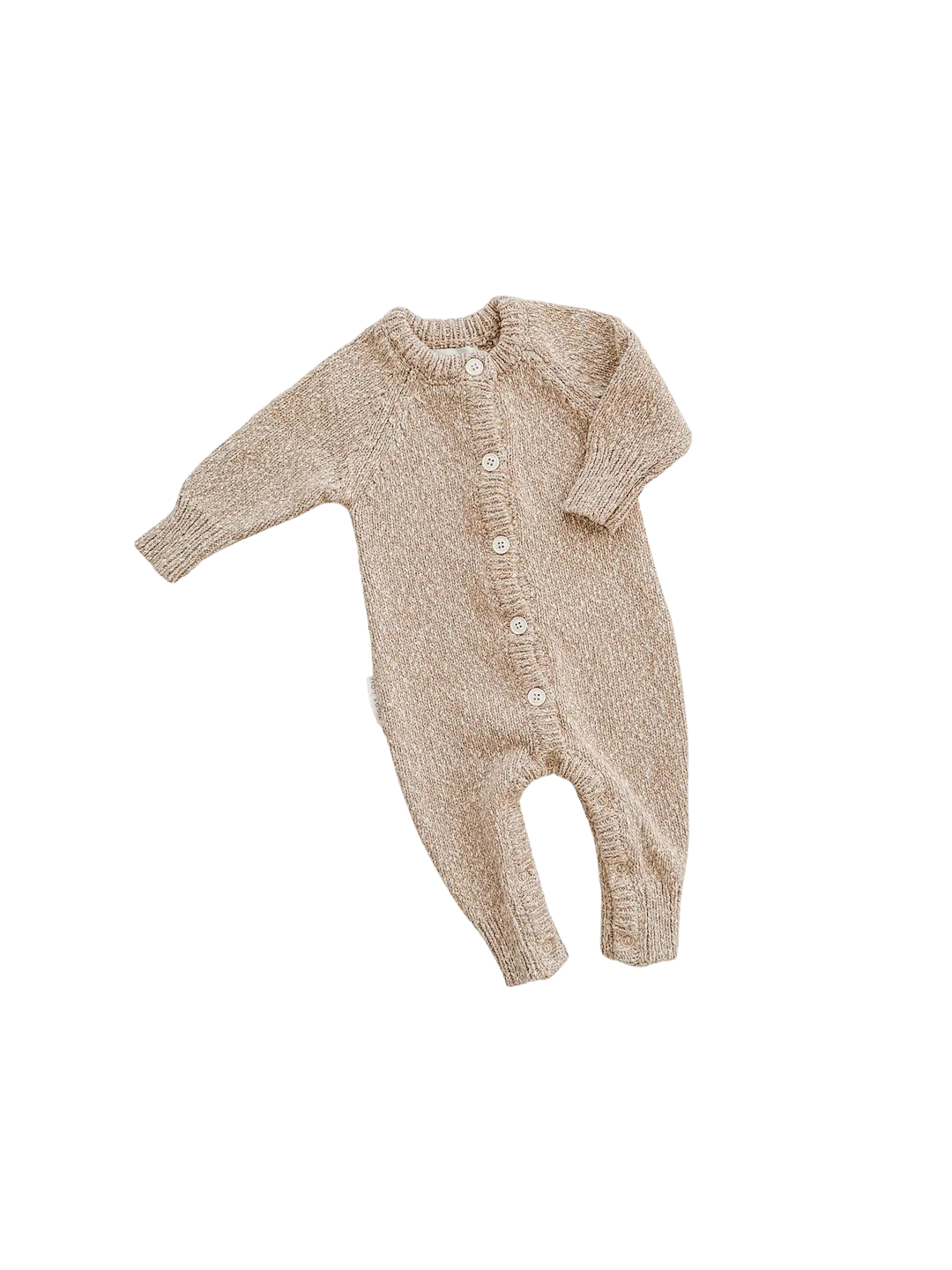 Ziggy Lou Classic Knit Romper - Almond